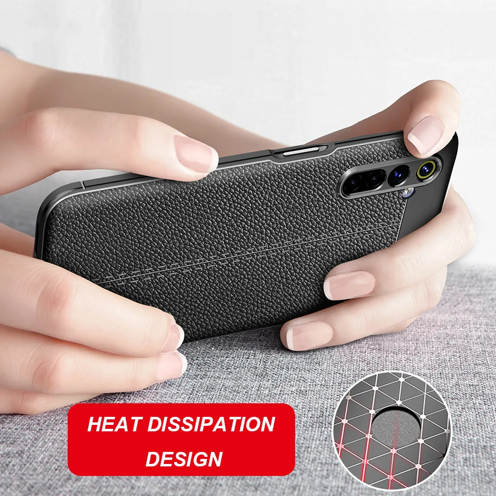 

For Realme 7 4G 5G Case 6i 6 5i 5 C3 Q 6 Pro Leather Back Cover Lens Protection For Oppo Realme XT X50 X2 Pro Phone Case Bumper