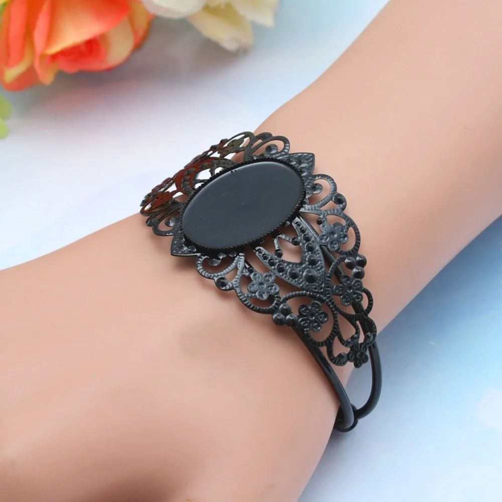 5 шт. 18*25 мм стеклянный кабошон Регулируемый цветок камея пустая основа для