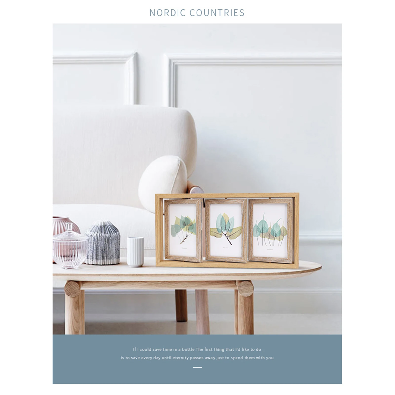 Креативная Скандинавская деревянная рамка фоторамки для картин Настольная