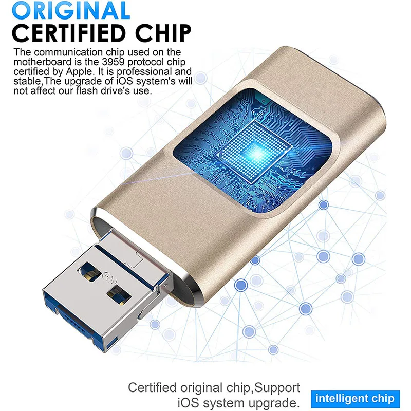 4 в 1 OTG USB флэш накопитель 128 Гб 64 ГБ 32 3 0 для iPhone/IOS/Type C/Android/ПК/Mac Многофункциональный