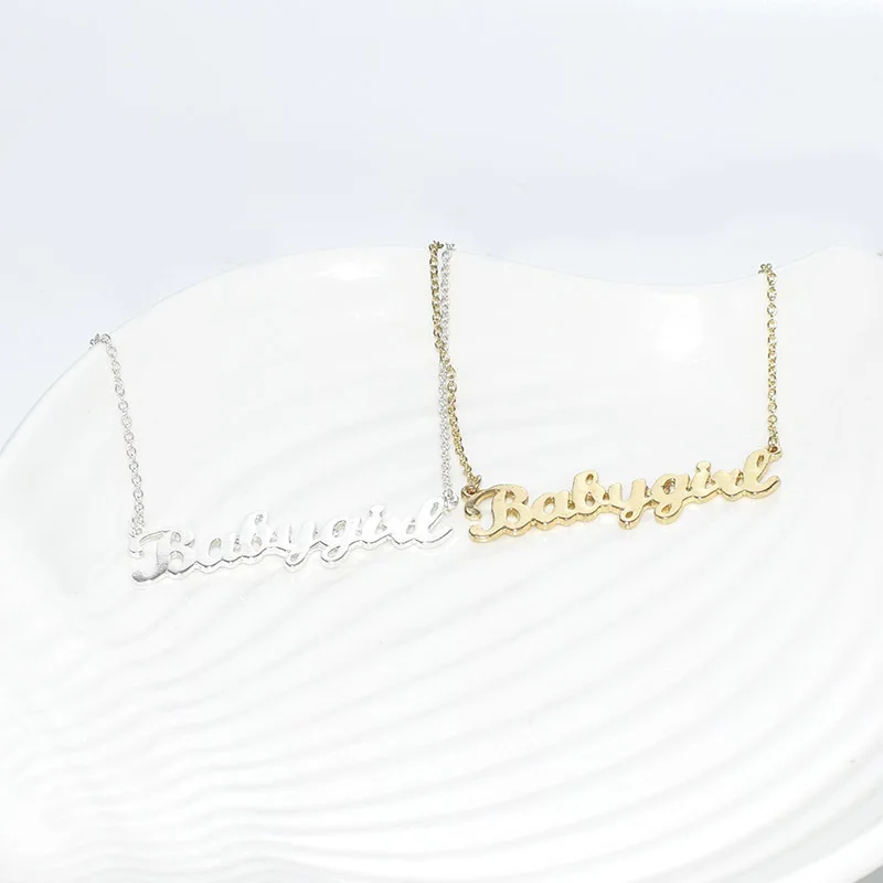 

Baby Girl Necklace Children Necklace Girlfriend Necklace Necklace Letter Choker Letter Pendant Necklace