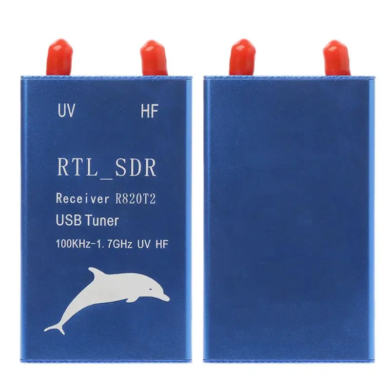 RTL2832U + R820T2 100 кГц-1 7 ГГц UHF VHF HF RTL.SDR USB синий тюнер приемник AM FM радио | Электроника