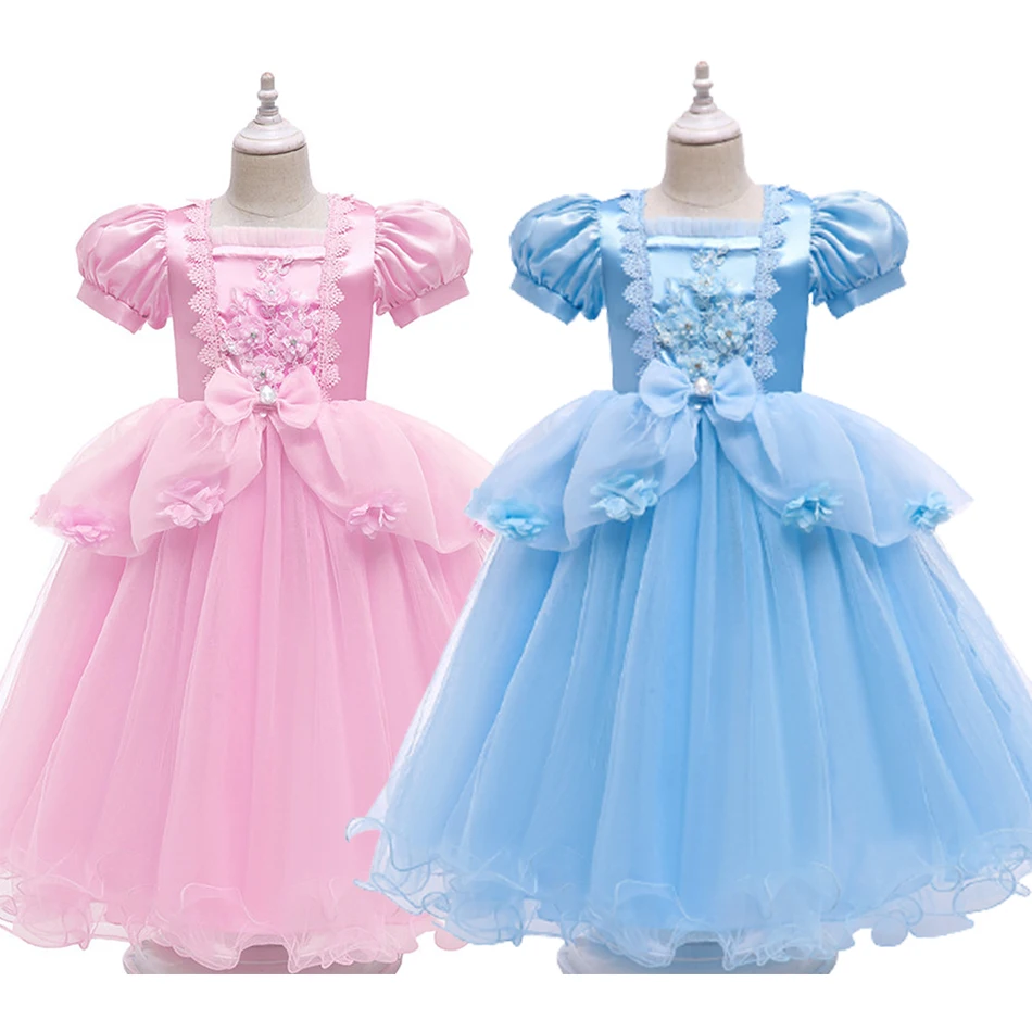 Костюм Золушки для косплея детское роскошное бальное платье Эльза Белль платья