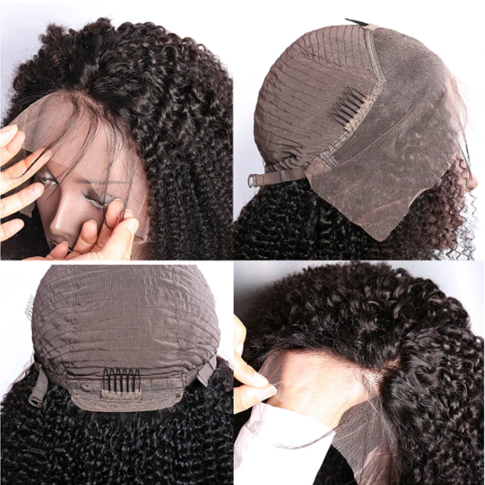 Парик для чернокожих женщин с кудрявыми натуральными волосами 13 х4 30 дюймов афро |