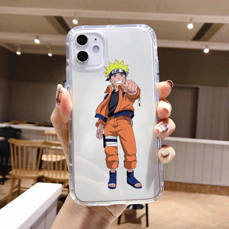 

PUNQZY Anime Naruto Itachi Soft TPU Phone Case For Iphone 12 PRO MAX 7 8plus 11 PRO XR XS MAX Sasuke Naruto Matte Soft TPU Case