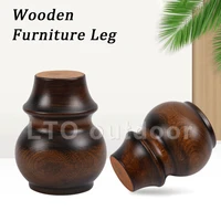 wooden round gourd furniture legs mid century modern sofa legs for couch armchair recliner dresser cabinet tv stands