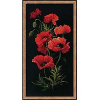 needleworkdiy cross stitchsets for embroidery kits11ct14ctred poppy