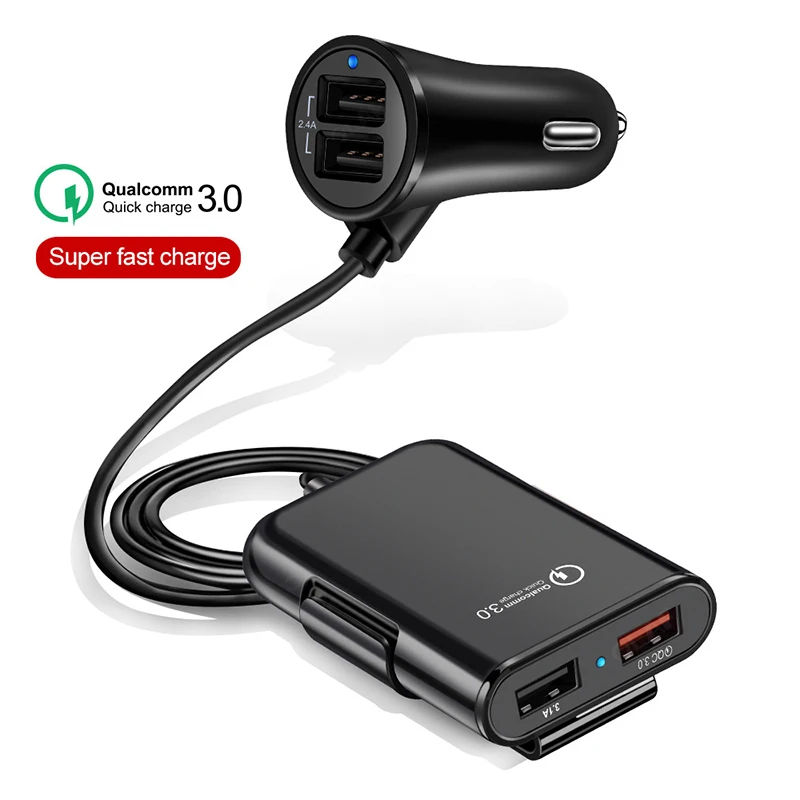 Автомобильное зарядное устройство с 4 USB портами QC3.0 + A 3 1a|Зарядные устройства для телефонов| |