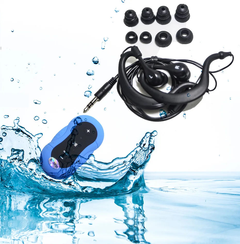

003 New Brand Genuine Waterproof IPX8 MP3 Player Underwater Sports MP3 4GB/8G/16G FM Radio Swimming Diving Earphone Music Player