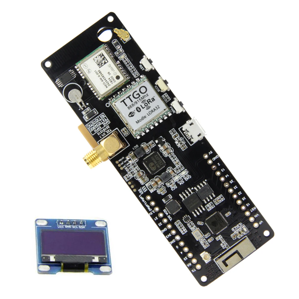 LILYGO®TTGO T-Beam V1.1 ESP32 433/868 МГц WiFi Bluetooth модуль GPS NEO-6M SMA LORA 915 держатель батареи с OLED -