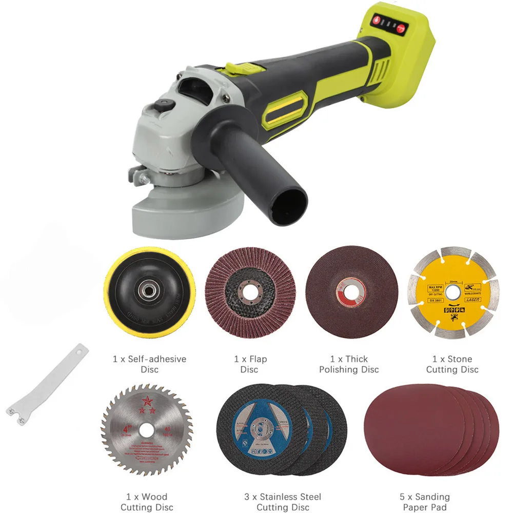 Беспроводная угловая шлифовальная машина 8000 об./мин.|Точильные камни| |