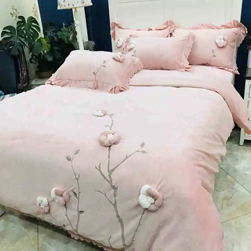 Розовый серый фиолетовый зимний мягкий бархатный флис короткий плюш ручная