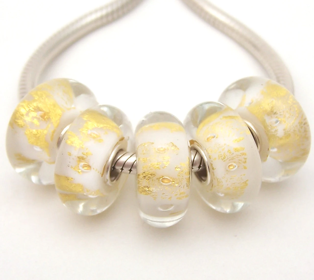 Бусины из серебра 100% пробы с муранским стеклом|Бусины| |