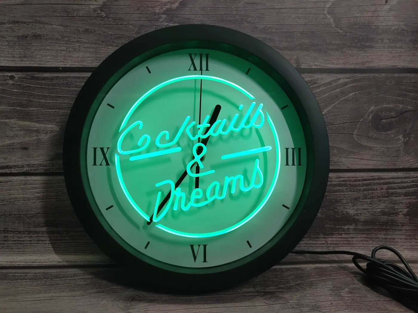 0b079 Cocktails &amp Dream Beer Bar Wine App Rgb 5050 Led Neon Light Signs Wall Clock |