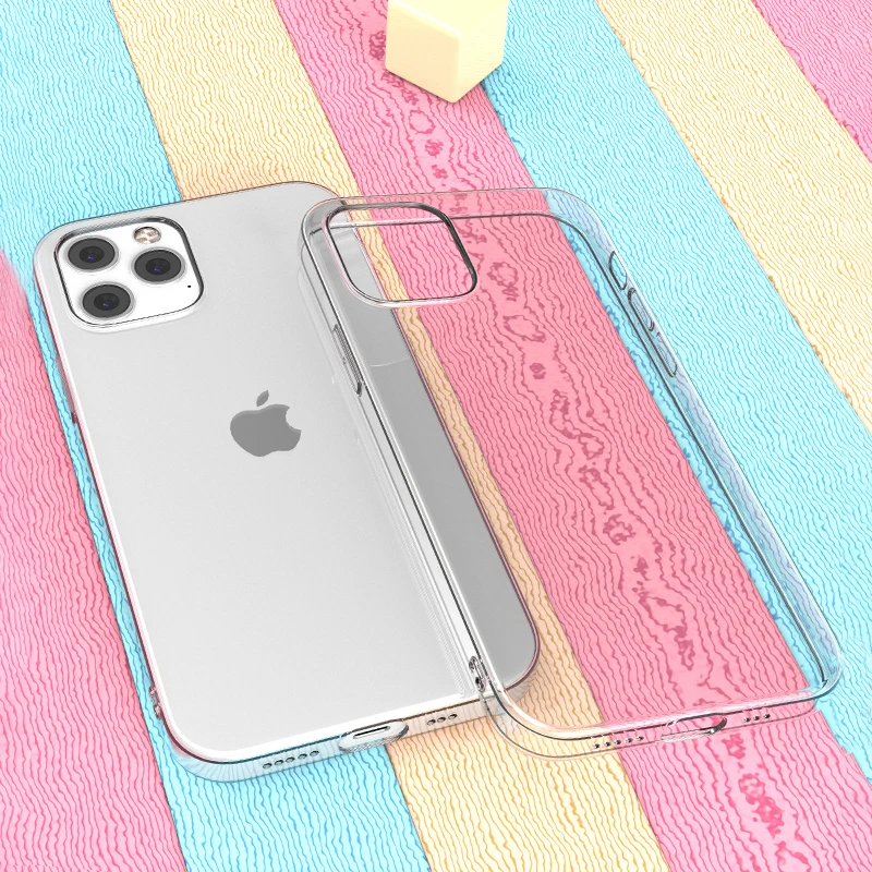 Мягкий прозрачный чехол бампер для iphone 11 12 Pro Max XS 5 6 6S 7 8 SE силиконовый