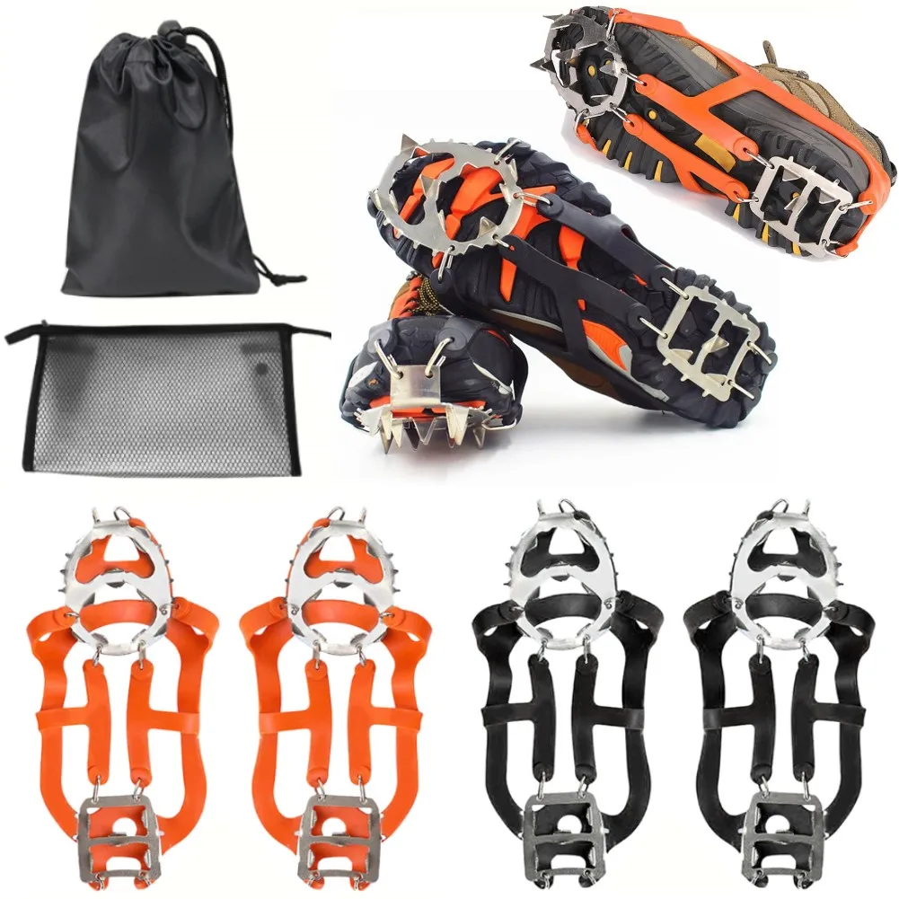 

2 шт. 18 зубьев Нескользящие альпинистские скобы для улицы зимние ледяные скобы захват для снега походная обувь захваты для ботинок крышка цепь шип Новинка