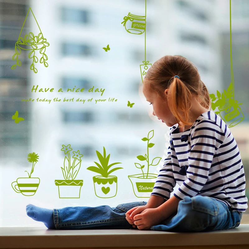 Зеленые наклейки на стену для спальни коридора|Наклейки стену| |