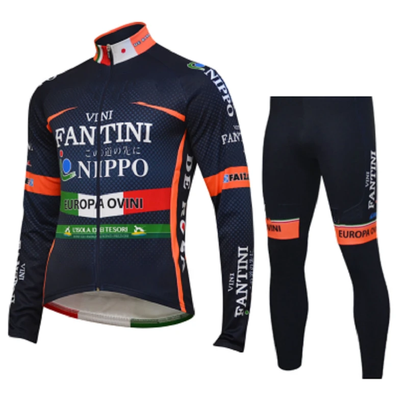 Cycling set VINI Team Pro long sleeve Cycling jersey Set bib pants ropa ciclismo bicycle clothing MTB bike jersey Uniform Men clothes - Цвет: Cycling set