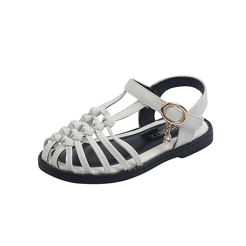 

Minimalist Fashion Girls Hollow Sandals All Match Breathable Soft Sole 1-12 Years Old Kids Princess Shoes Velcro T21N05LS-27