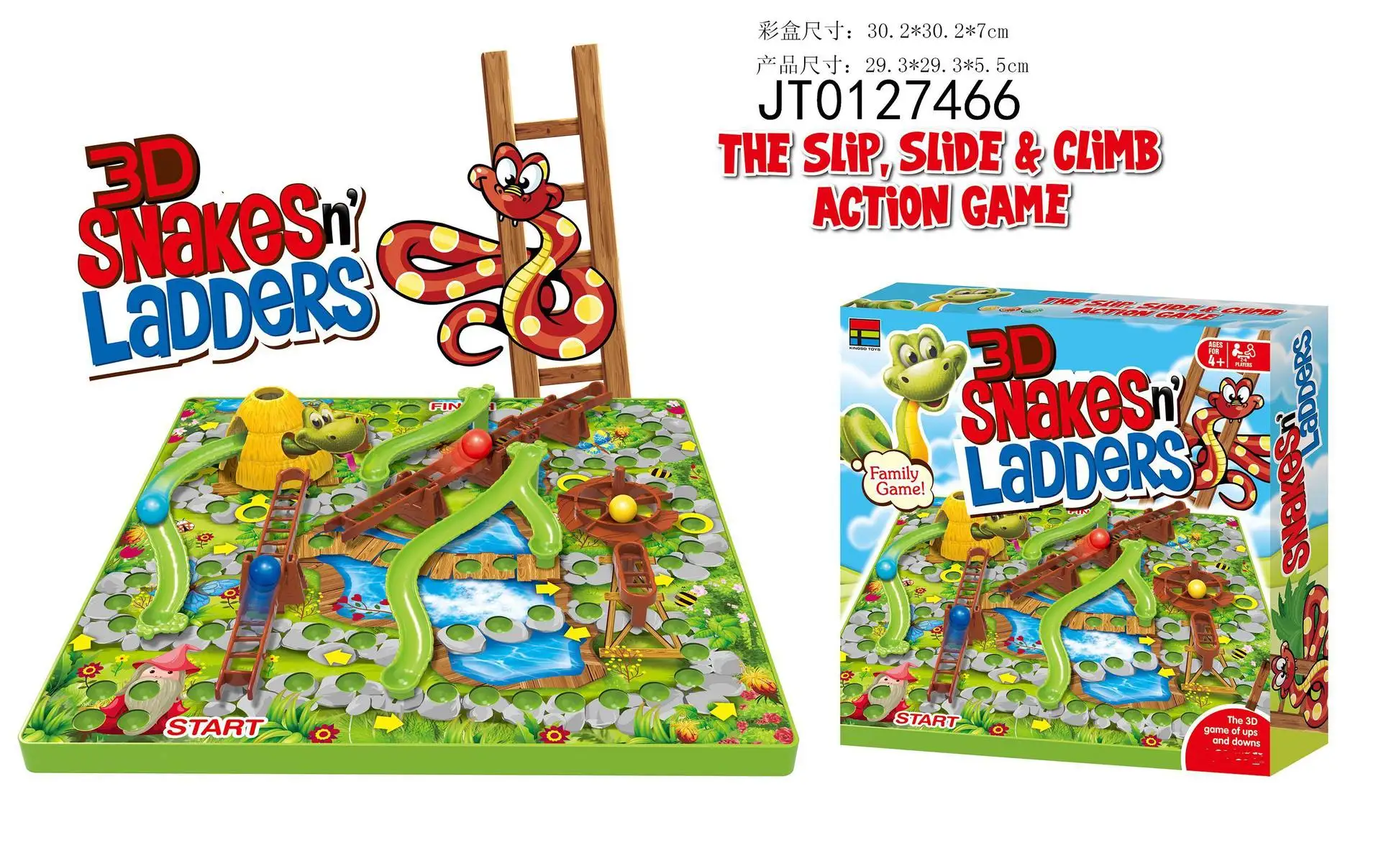 

Parent-Child Interactive Desktop Toys Foreign Trade Cross-Border 3D Snakes & Ladders Game