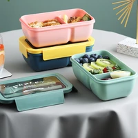 portable plastic microwavable food container lunch bento box for kids school salad fruit food picnic container box