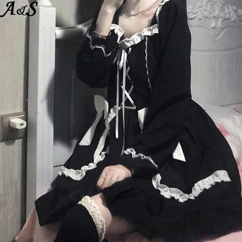 Женское мини-платье в японском стиле Anbenser винтажное дизайнерское платье пэчворк