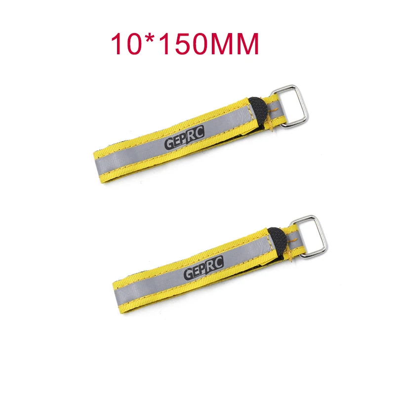 Yellow 10x150mm 2 шт. 10x100 мм 10x150 мм 20x250 мм Geprc флуоресцентный желтый/зеленый/желтый аккумулятор стягивающийся ремень для радиоуправляемого дрона FPV гоночные части - Цвет: Yellow 10x150mm