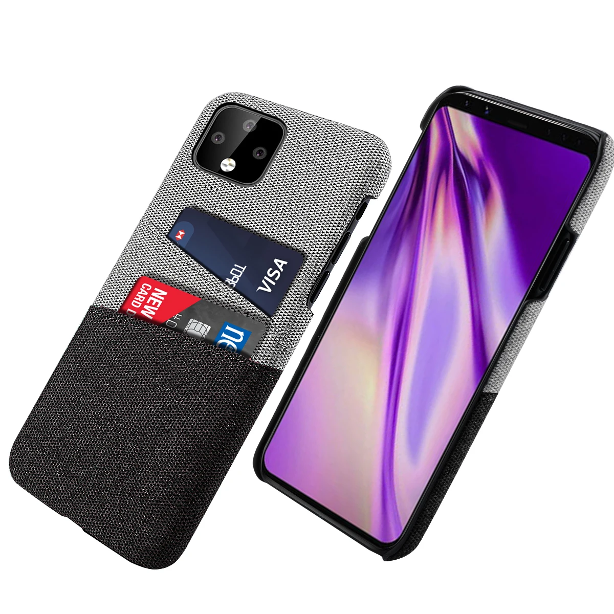 Чехол для карт Google Pixel 4 XL тонкий жесткий защитный чехол бумажник из матовой ткани