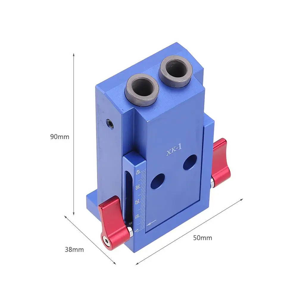 

Practical Classic Texture Woodworking Oblique Hole Jig Kit Multi-functional Wood Drill Guide Joinery Step Drill Bit