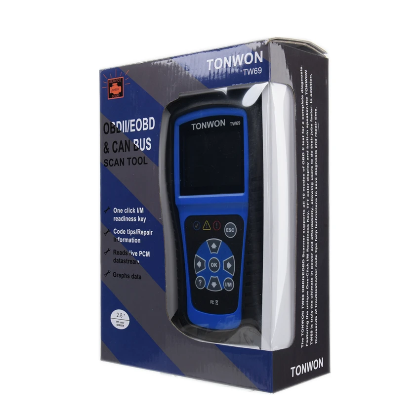 В Tonwon OBDIICAT-TW69 по каналам OBDII/диагностический сканер EOBD поддерживает все 10 OBD2 Тесты