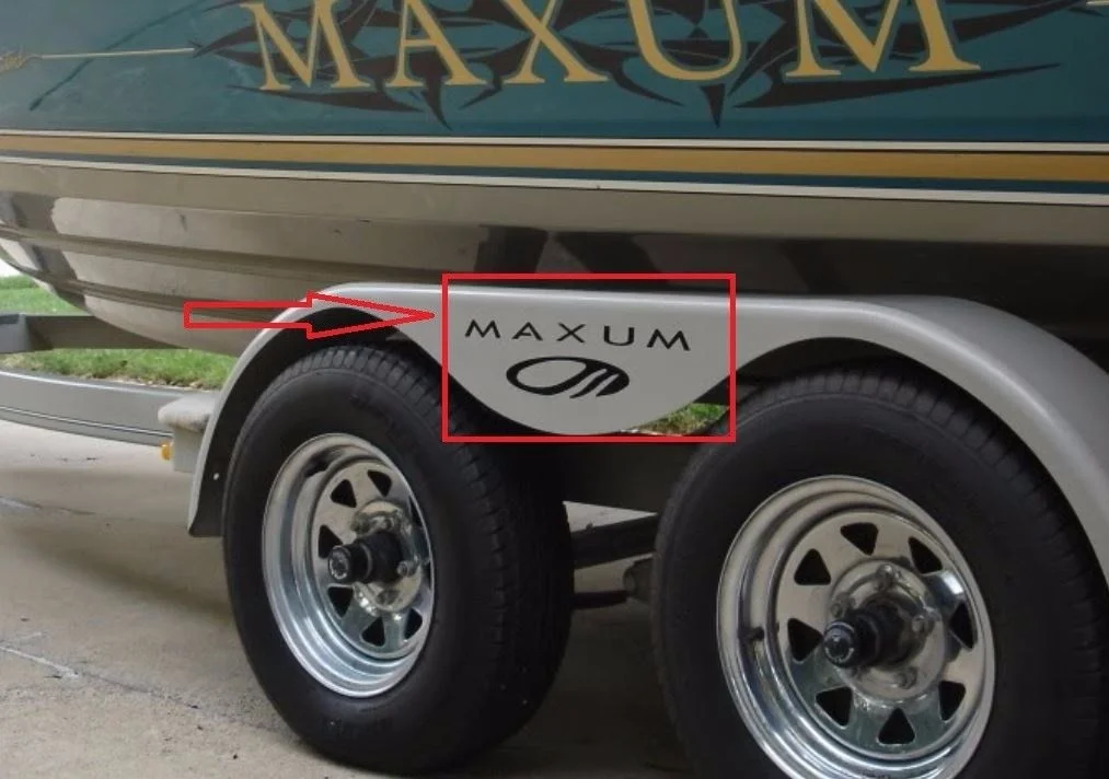 Для 2 наклеек наклейка для Maxum boat Trailer marine quality wheel алюминиевая эмблема Стайлинг