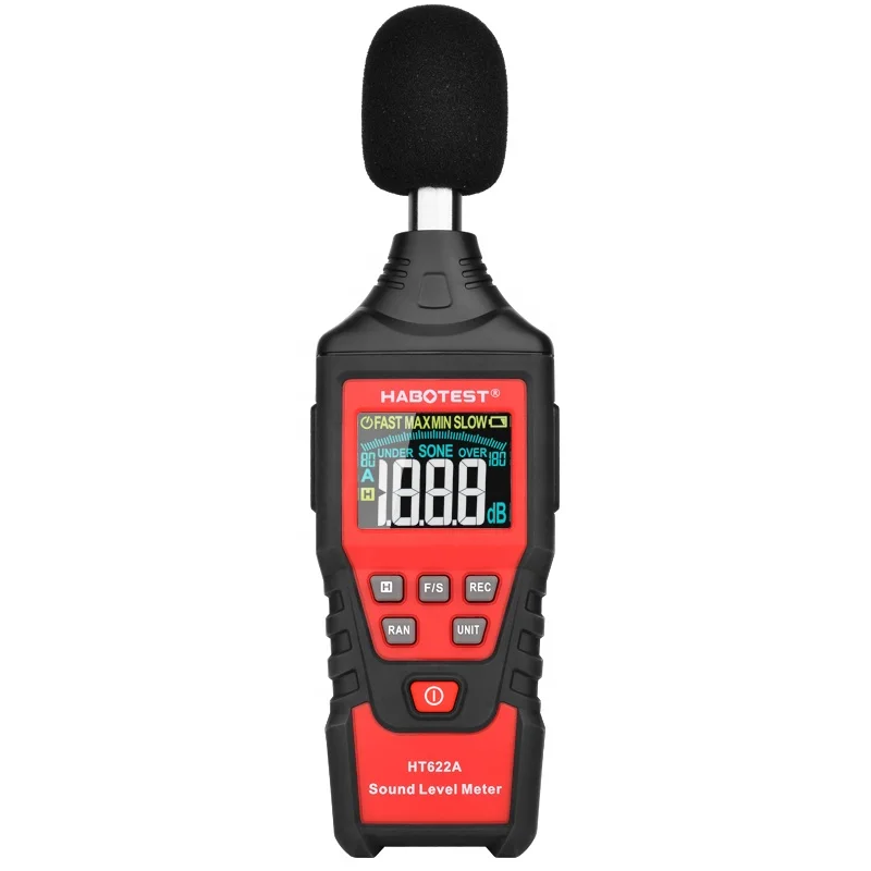 

Digital Mini Audio Sound Level Meter Noise Tester 35-130dB In Decibels LCD Screen With Backlight Accuracy Up To 1.5dB Habotest