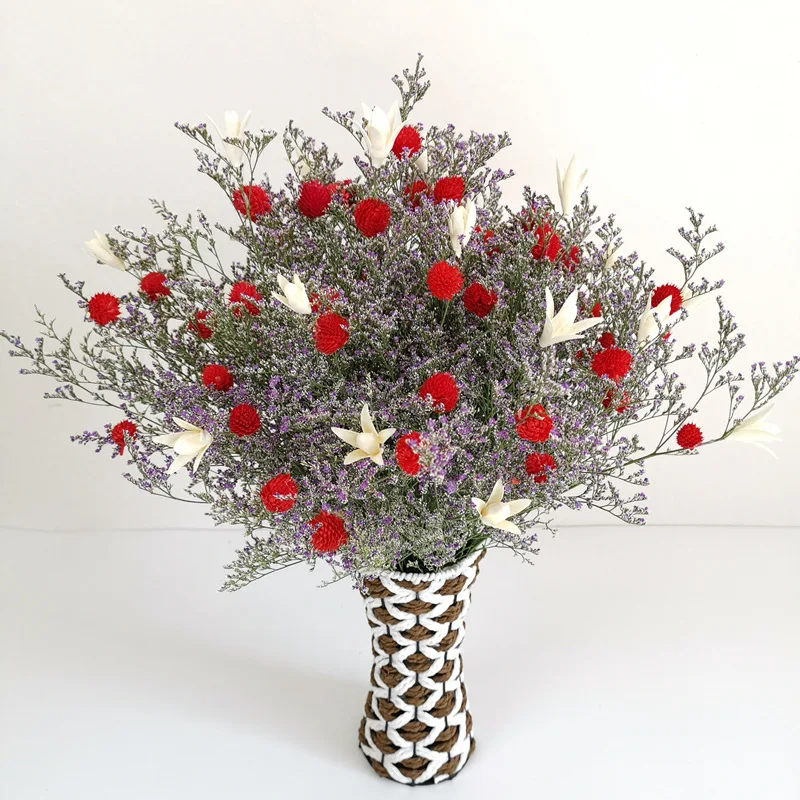 15 шт. натуральный сухой букет маленькая клубника фруктовая трава искусственное