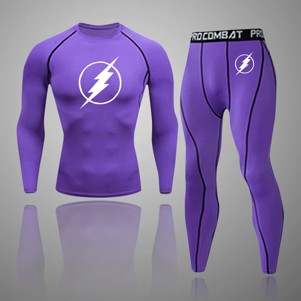 New Compression Men's Comprehensive Training Wear Quick-Drying Stretch Running Set Jogging Trousers Fitness Track Suit