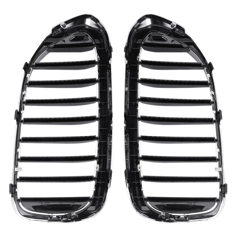 

For-BMW 5 Series G30 G31 G38 M5 2017+ Chrome Front Bumper Hood Kidney Grill Grille