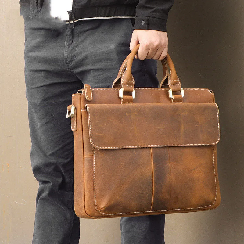 Top Quality Luxury Fashion Vintage Briefcase For Men Formal Business Laptop Bag Designer Handbags 2020 dropshipping bags