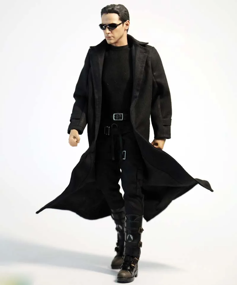 1/6 Scale Men's Long Trench Coat Windbreaker Jacket Models for 12in Action Figure Toy Collection