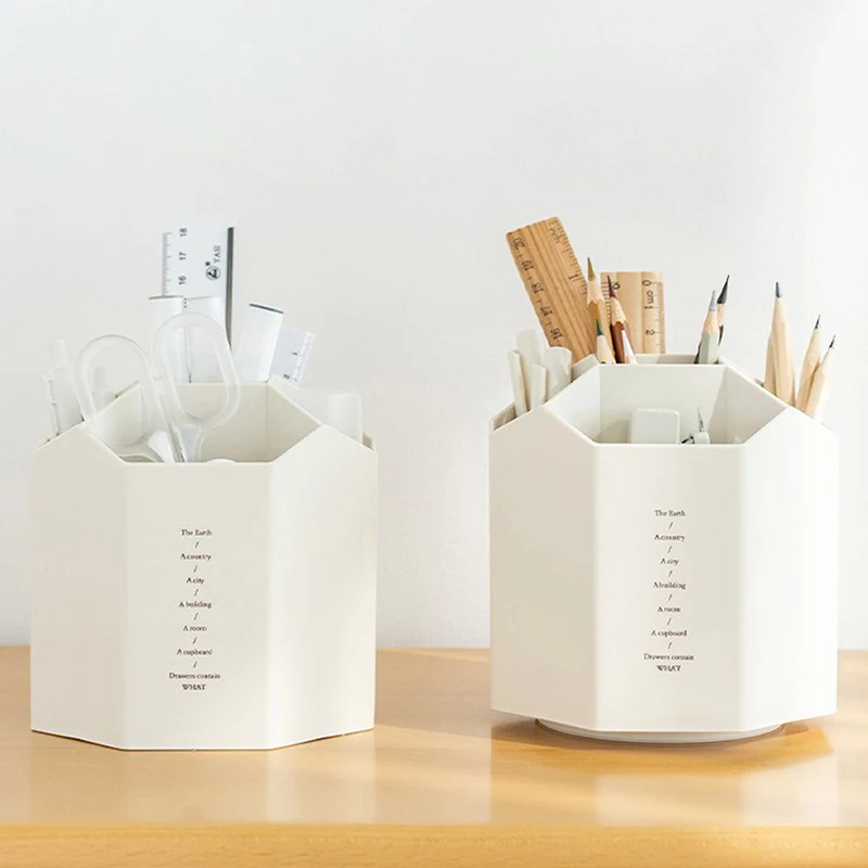 

Многофункциональный держатель для ручки, вращающийся на 360 градусов, настольный контейнер для хранения, органайзер для карандашей, школьны...