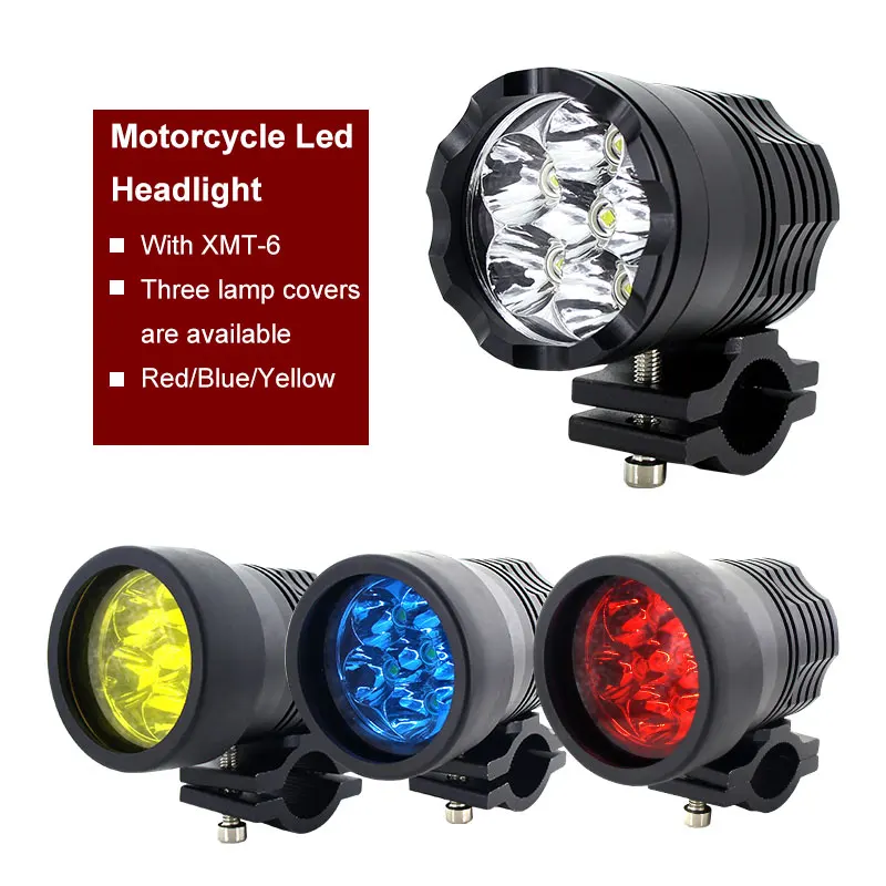 

2pcs Universal 6 Chips Headlight Led Motorcycle Motorbike 9600lm Moto Spotlight Waterproof Fog Spot Motos Bulb Super Bright 12v