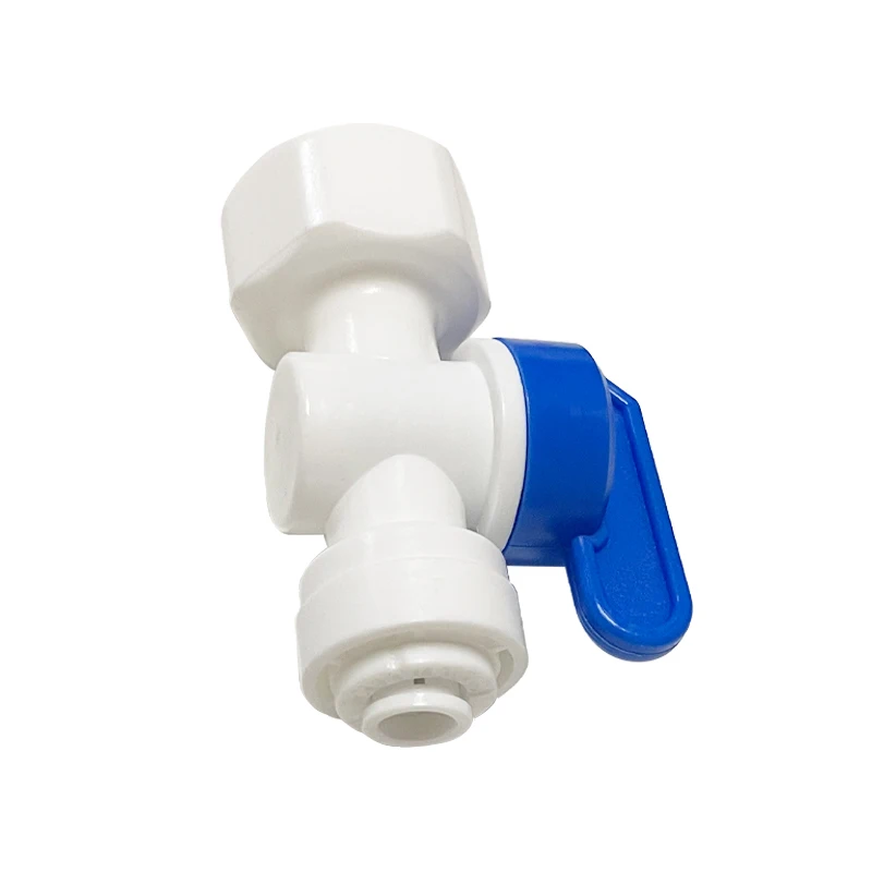 50Pcs/Lot 1/2" Female Thread - 3/8" Ball Valve Backwash Controlled 9.5mm RO Fitting PE Pipe Quick Connector Water Filter Parts