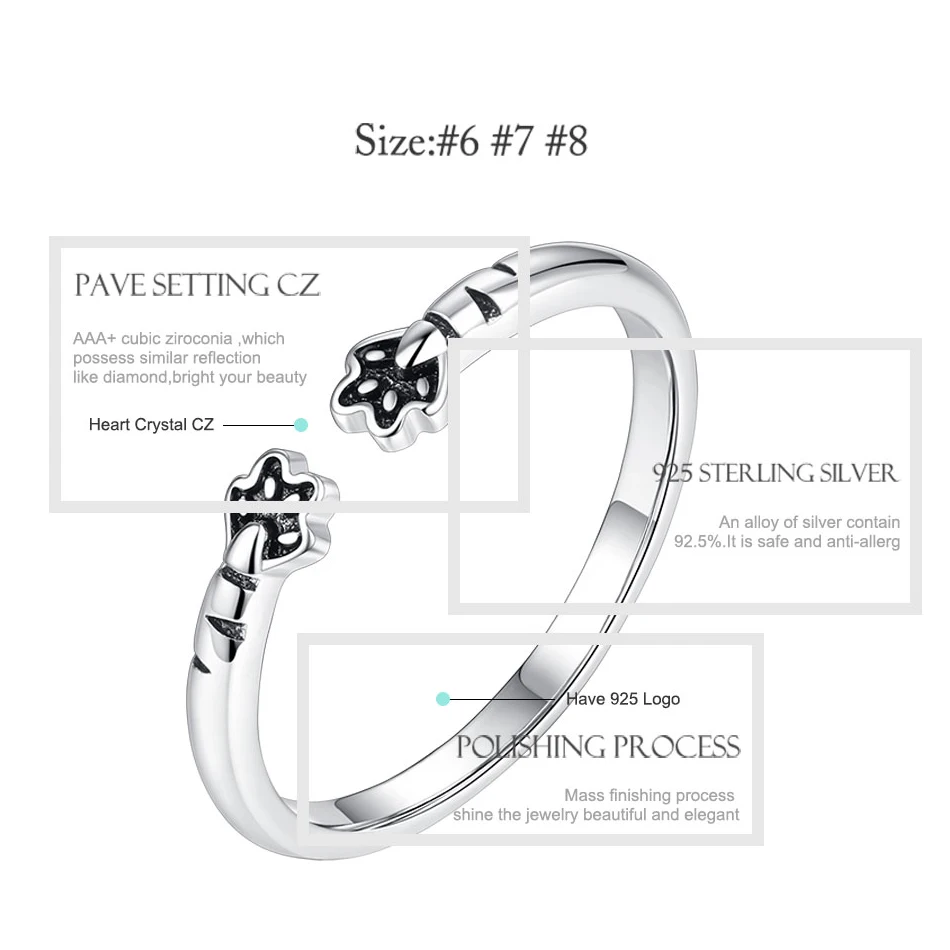 Кольцо женское из серебра 100% пробы 925 с кошачьими когтями | Украшения и аксессуары