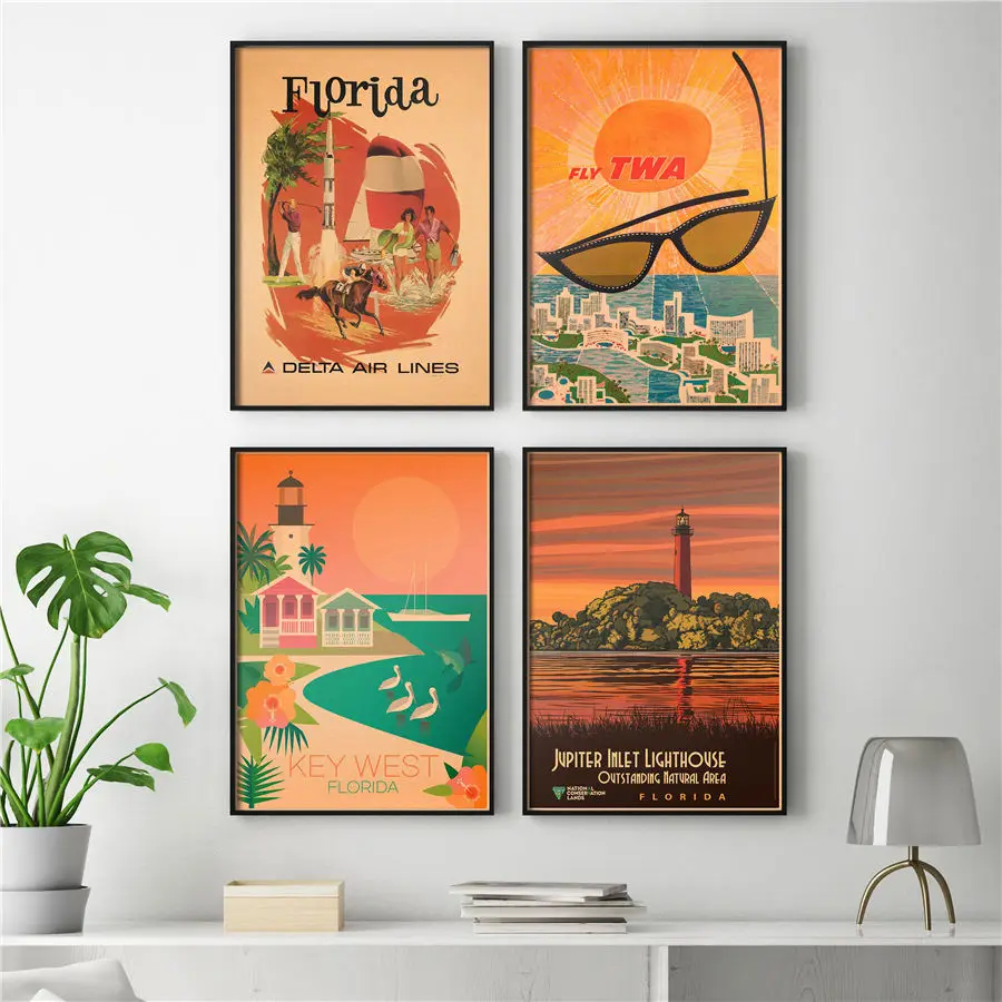 Винтажный постер в итальянском стиле с ручной росписью летняя Праздничная