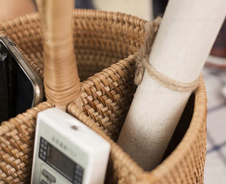 Горячая Бытовая натуральная деревянная плетеная корзина для хранения с ручкой кемпинг Пикник шоппинг Органайзер фруктовый контейнер для еды домашний декор