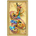 5D Diy Алмазная вышивка с китайским драконом камни в форме ромба Круглый Набор для вышивания крестиком мозаичная картина по номерам Свадебные DecorationsZP-4200