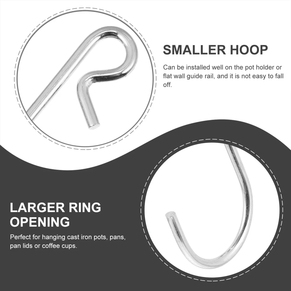 

100pcs Stainless Steel Type Hooks Rustproof Hooks Hanging Hooks (Steel Color)