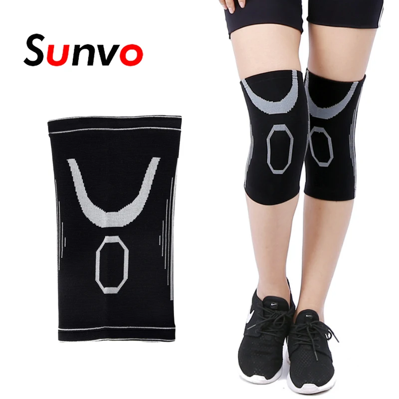 Sunvo высокие эластичные наколенники для поддержки фитнеса бега велоспорта