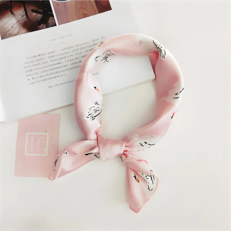 

New 50cm Small Square Scarf Silk Scarf Female Professional Stewardess Small Scarf Decoration Fashion Small Scarf Wholesale