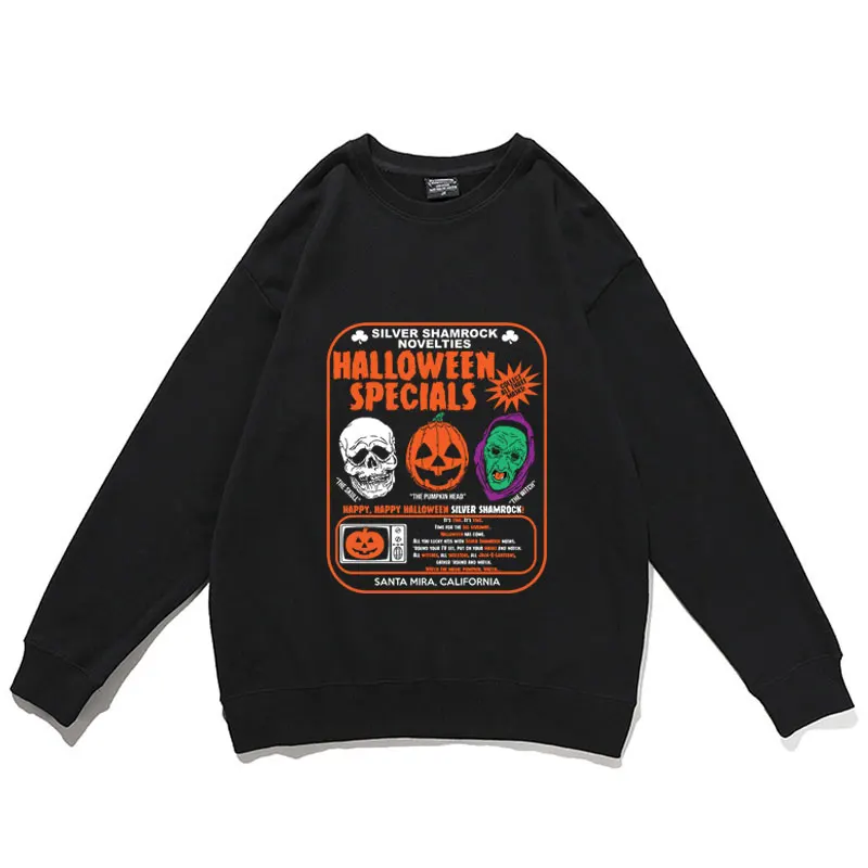 

Специальное предложение на Хэллоуин, сезон ведьмы, свитшот, пуловер с черепом, пуловер с головой тыквы, мужские женские и мужские свитшоты с ...