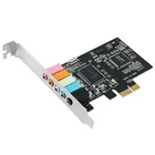 Звуковая карта PCIe 5,1, PCI Express объемная 3D Звуковая карта для ПК с высокой производительностью прямого звука и низкопрофильным кронштейном