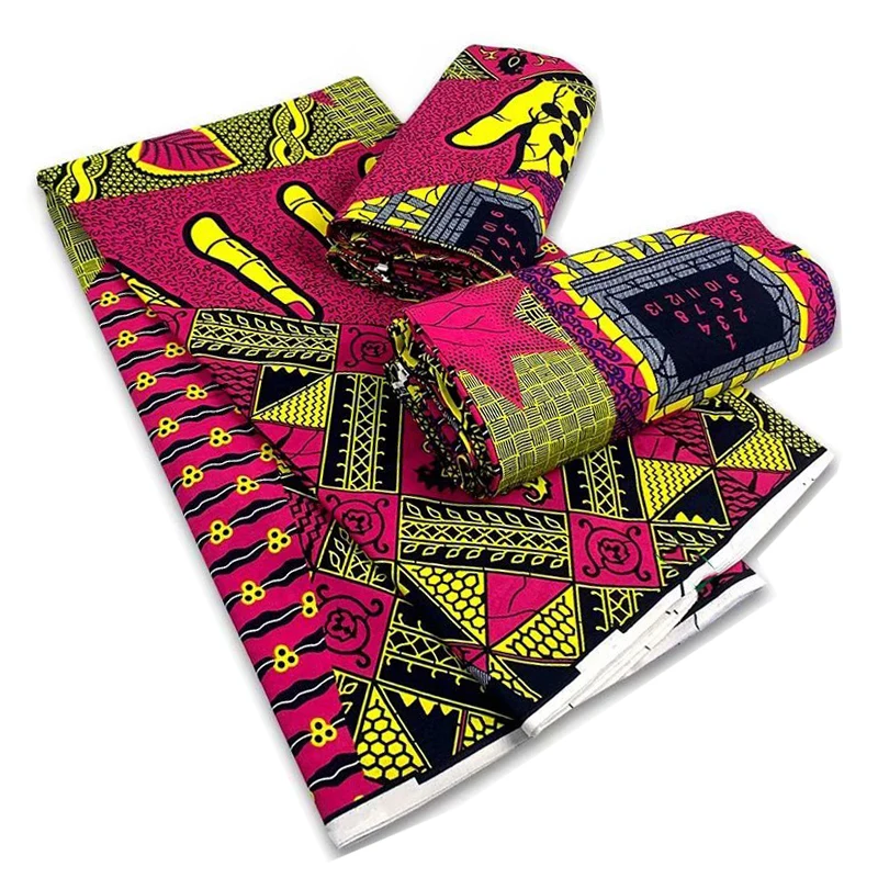 

High Quality Real Wax Fabric 100%Cotton African Ankara Sewing Material For Dress Veritable Breathable Fabric By The Yard VL 261